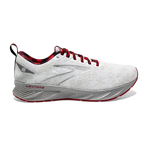 Brooks Men’s Levitate 6 Neutral Running Shoe - White/Red/Silver - 11 Medium #TOP1