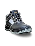 FNT Workwear Steel Toe Safety Chukka Boots – Waterproof Leather, Anti-Slip PU Sole, Steel Mid-Sole, EN ISO 20345 S1P Work Boots for Men (Black, UK Footwear, UK 7, EU 41)