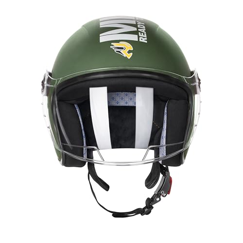 Image of RYDR Urban Q-7 Half Face Helmet for Men & Women | ISI Certified Bike Helmet | Lightweight, Ventilated & Aerodynamic Design | Shock-Absorbing Interior with Comfortable Padding