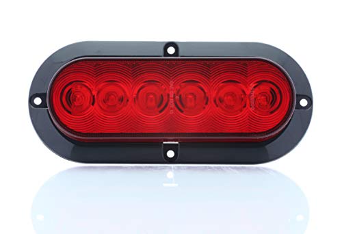 Optronics STL73RBP 6\" Oval Sealed LED Stop/Turn/Tail Light, Red