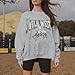Kelxjia Western Sweatshirts For Women Oversized Cowgirl Pullover Graphic Country Sweatshirt Vintage Rodeo Long Sleeve Shirts(Light Gray,M)