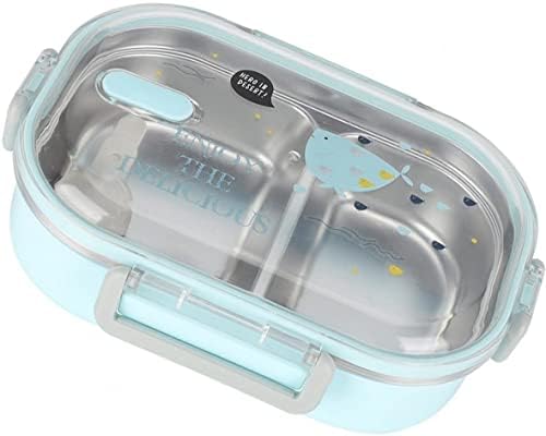 AOOPOO Lunch Container, 650ml Thermal Insulated Salad Soup Hot Food Lunch Containers, Leakproof Hot Food Thermos, Bento Box Students Kids Lunch Box, Fit for School Outdoor Travel (Blue)