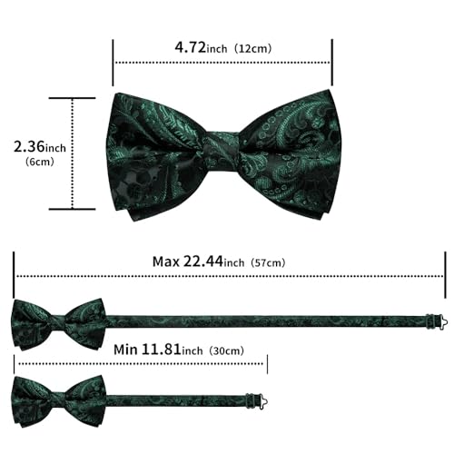 Corbatín Paisley para Hombre Ajustable de Seda miniatura 6