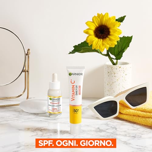 Garnier Fluido Anti-UV Quotidiano Anti-Macchie Glow, SPF 50+, Per Tutti i Tipi di Pelle, Arricchito con Vitamina C*, Protegge dai Raggi UV, Uniforma e Illumina, Daily UV Glow, 40 ml - 13