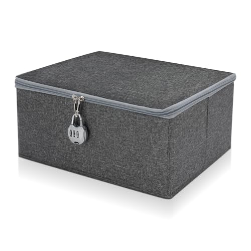 Xialvyu Scatola richiudibile, con coperchio, organizer in tessuto, richiudibile, 30 x 20 x 14 cm, contenitore per vestiti, caramelle, giocattoli