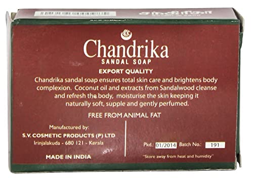 Chandrika Sandal Soap Bar, Coconut Oil And Sandalwood Soap For Men & Women – Cleansing & Moisturizing Face, Bath And Body Wash – Vegan Soap, 2.64 Oz (6 Pack) #TOP1