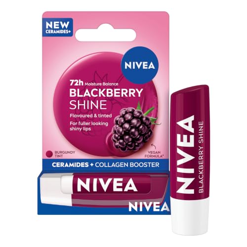 NIVEA Blackberry Shine Lip Balm, 5.5 mL