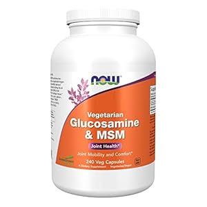NOW Supplements, Glucosamine & MSM (GreenGrown® Glucosamine), Vegetarian, 240 Veg Capsules