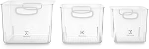 Kit 3 Caixas Organizadoras Electrolux 14,L - Modulares Resistentes 7L, 4,6L e 2,8L