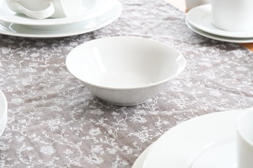 Foto von Emily Kombiservice 50-teilig, Set für 6 Personen, uni weiß rund, Porzellan