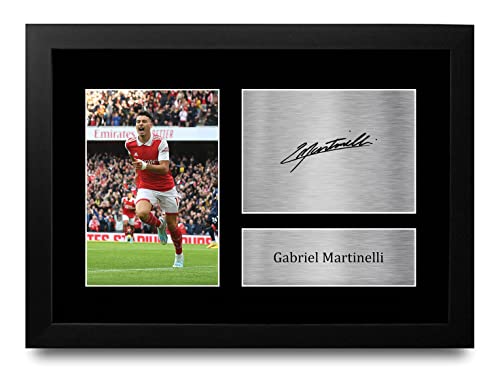 Idée cadeau Gabriel Martinelli photo avec autographe et cadre A4