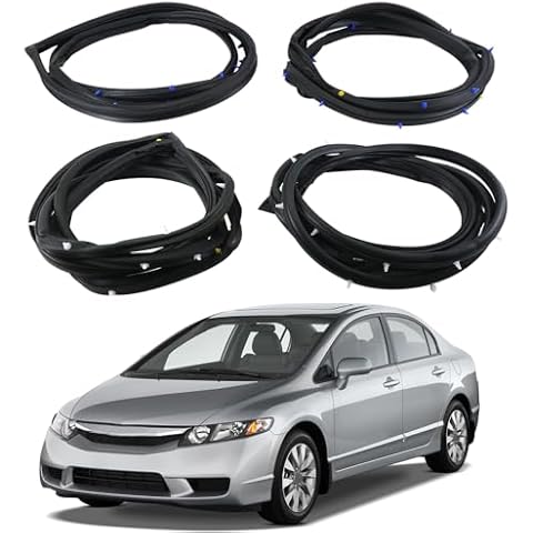 COOL STAR Car Door Molding Seal for Honda Civic Cover