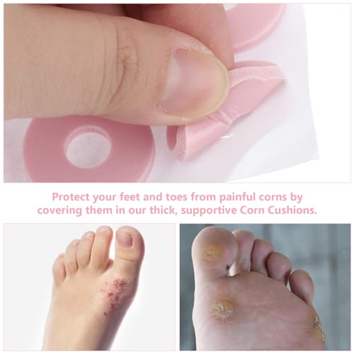 18 Sheets 108 Pcs Self Adhesive Callus Cushions Soft Foam Corn Pads Waterproof Toe and Foot Protectors Moleskin for Feet