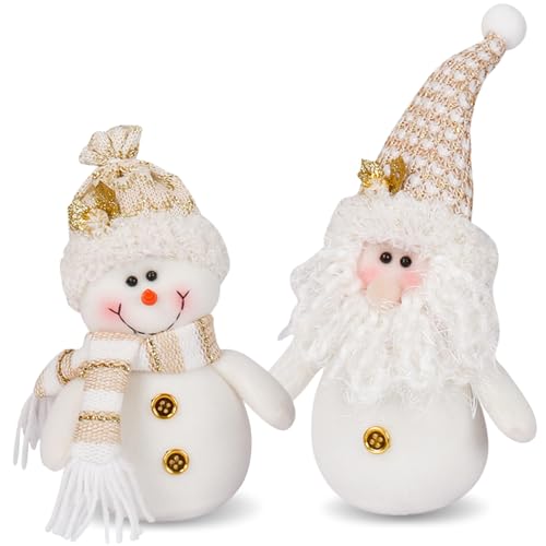 CHENKEE Gnomo Navideños, 2 Piezas Gnomos Y Duendes Navidad Gnomos de Decoración Navideña Decoración Navidad Nomos Duende para cumpleaños y Festival, Blanco