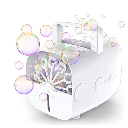 Bubble Machine, Theefun Automatic Portable Bubble Maker for Kids, 800 Bubbles Per Minute,Plug-in or Batteries Powered Bubble Blower for Outdoors, Party, Wedding, Birthday