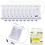 Luriseminger 10pcs Sacche Urina da Gamba 750ml, Anti-Reflusso Sacche Catetere da Gamba, Sacchetti per Urina per le Gambe Sacca per Urine con Tubo 54cm