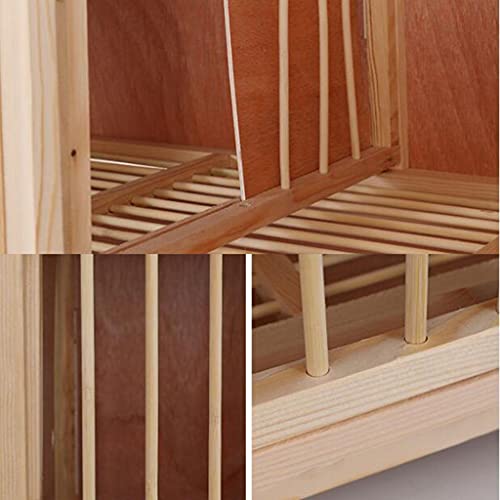 Hyx Us Bird Cage For Small Parrot Wooden Bird Cage Household Large Space Bird Cage Balcony Pigeon Cage Customizable (Color : Wood Color, Size : 904550Cm) #TOP4