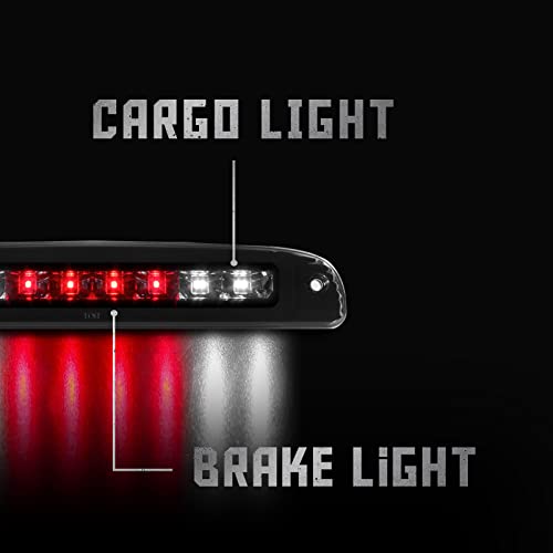 High Mount Stop Third Brake Light, Compatible With 1997-2010 Dodge Dakota Third Center Cargo Rear Led 3Rd Brake Light Bar Taillight (Black Smoke) #TOP3