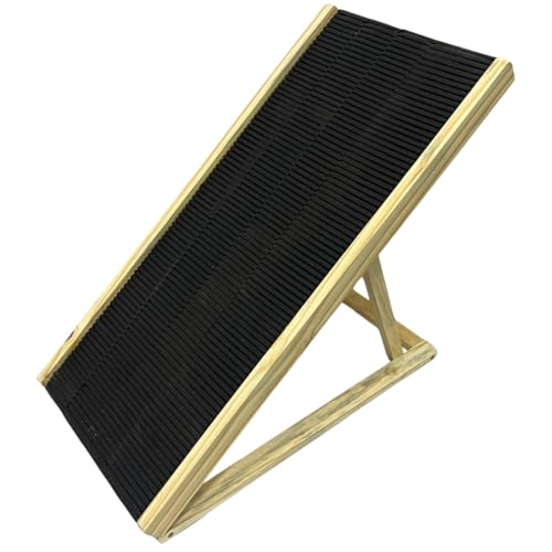 Rampa Pet Antiderrapante Média Ajustável Regulável Madeira Gato e Cachorro Sem Pintura