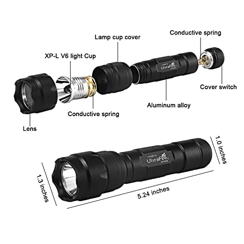 Ultrafire Single Mode Handheld Flashlight Wf-502B, Xp-E V6 Led, Super Power 1000 Lumens Hwawys Led Flashlights Small Pocket Torch #TOP3