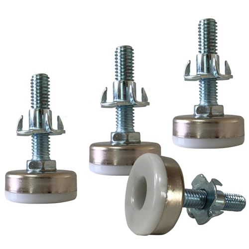 tamu Furniture Levelers Adjustable Furniture Legs,Heavy Duty Furniture Leveler Tee Nut Kit 3/8-16 inch Thread Size,4 Pack with T-nut (4)