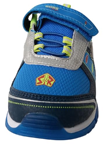 Disney Boy's Toy Story Woody Buzz Lightyear Light Up Sneakers (Navy/Lime, Numeric_7)4