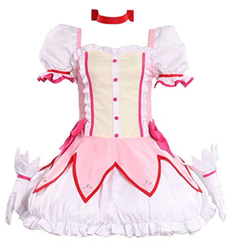Holran Puella Magi Madoka Magica Kaname Cosplay Costume (Custom Made) Pink #TOP10