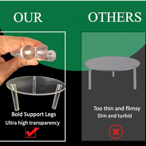 2Pcs Drink Dispenser Stand Only,Clear Acrylic Stands,Fit Max 7.87 Inch Diameter of Glass Drink Dispenser Stand,Water Dispenser Stand for Parties and Events,Cake Stand,Beverage Dispenser Stand by ZHIVEZEN - Used condition - Image 6