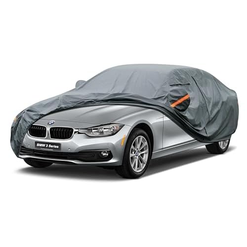Premium Car Cover Custom Fit BMW 3 Series M3 320i 325i 328i 330i 335i (2007-2025), 16 Layers Heavy Duty Car Cover Waterproof All Weather with Zipper D