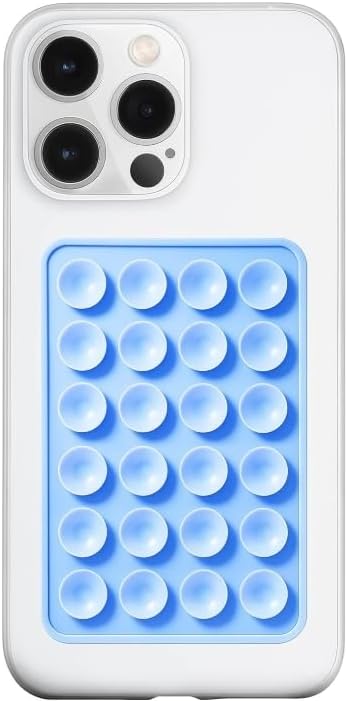 Silicone Suction Cup Phone Holder Mount for iPhone and Samsung, White Wall Stand for iPhone 11,12,13,14,15,16,17 pro, pro max All Model sumsung All Model Work with All Phone (White)