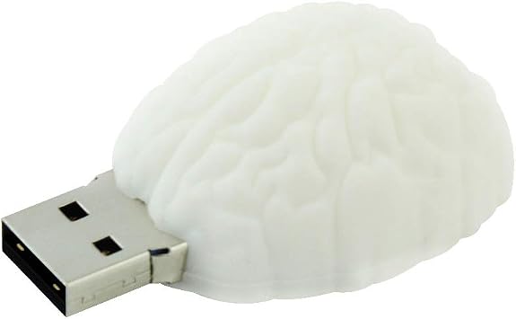 16GB USB 2.0 Flash Drive Novelty Cute White Brain Shaped Cartoon Pen Drive Thumb Drive Memory Stick Memoria USB Pendrive