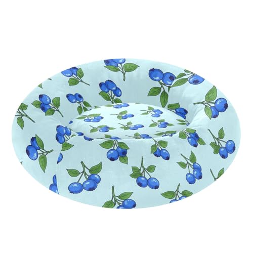 JUNZAN Leuke Bessen Huisdier Kat Bed Angst Relief Pluiziger Kitten Bedden Voor Kleine Grootte Huisdieren Levert Blauw