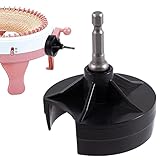 Knitting Machine Adapter - Crank Handle Adapter for Sentro Knitting Machine Drill w/ Hex Steel Bit...