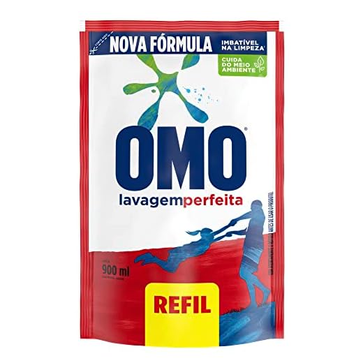 OMO Sabão Líquido Refil Omo Lavagem Perfeita Refil 900Ml