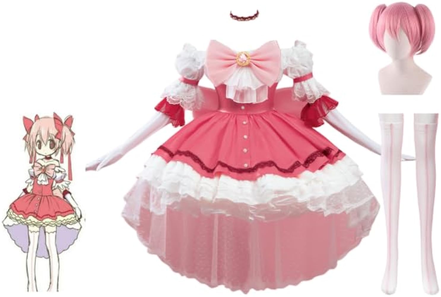 現品限り 鹿目まどか ウィッグ セット済み 魔法少女まどか☆マギカ 