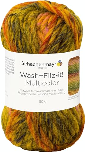 Schachenmayr Wash+Filz-It! 50G Curry-Multicolor Filzgarne
