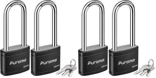 Image of Puroma 2 Keyed Padlock 3 Keys Alike 2.5 inch School Gym Locker Lock Gate 40mm (Pack of 2)