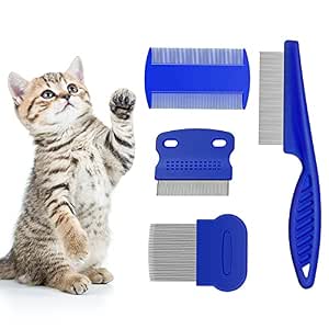 ILLUVA Flohkamm Set für Hunde und Katzen