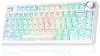 Teclado mecánico Aula F75, inalámbrico cremoso con perilla | tri-modo Bluetooth/2.4GHz/Type-C, retroiluminación RGB, 81 keycaps PBT programables, intercambiable en caliente con switches Seiya prelubricados 2