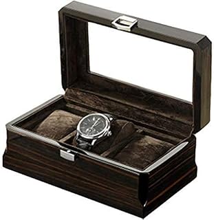 HZH Uhr Aufbewahrungsvitrine Holzkiste Armband Kissenbezug Simple Retro mit abnehmbarem Kissen Samtfutter Aufbewahrungsbox
