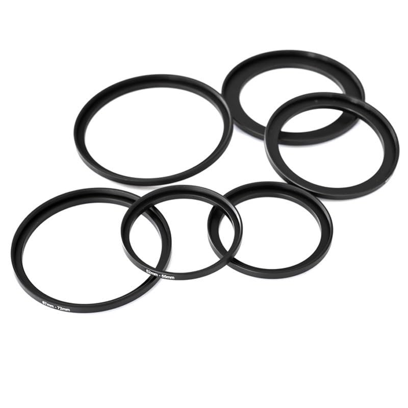 10 Uds 39-40,5 43-62 43-67 43,5-46 43,5-49 46-62 46-67 46-72 46-77 48-49mm Anillos de Aumento de Metal Juego de filtros adaptadores de Lente(10pcs 46-67mm)