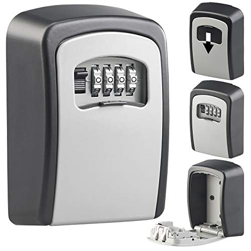 Xcase Kleiner Schlüsseltresor: Mini-Schlüssel-Safe zur Wandmontage, 1-mm-Aluminium, Zahlenschloss (Schlüsselsafe für 1 Schlüssel, Schlüsselkasten mit Code, Schlüsselschrank) Xcase Kleiner Schlüsseltresor: Mini-Schlüssel-Safe zur Wandmontage, 1-mm-Aluminium, Zahlenschloss (Schlüsselsafe für 1 Schlüssel, Schlüsselkasten mit Code, Schlüsselschrank)