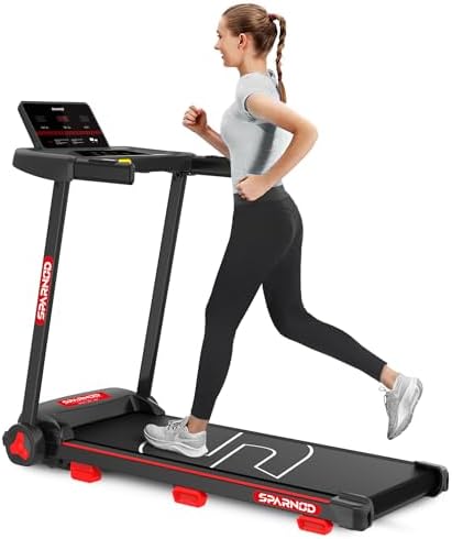 Sparnod STH-1150 Compact Foldable Treadmill with 2.5HP DC Motor, ...