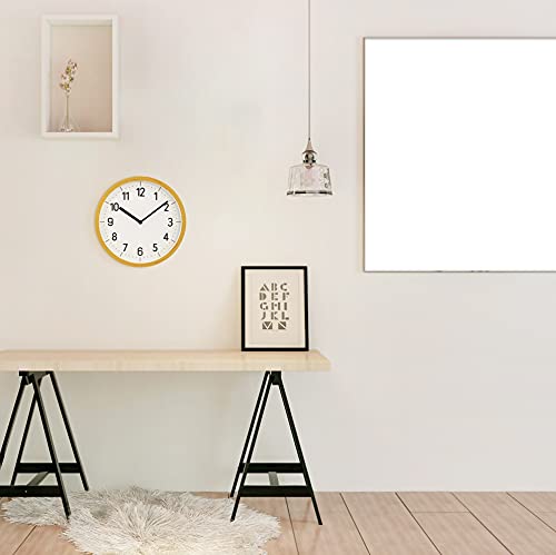 Bioinliving Wall Clock 12 Inch Wooded Round Silent Wall Clocks Large Battery Operated Non-Ticking White Clock For Living Room Kitchen Bedroom Office Home School #TOP4