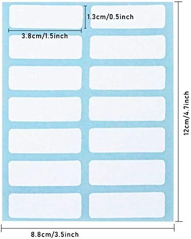 1008PCS Blank Sticky Labels 13*38mm Self Adhesive Label Sticker Address Labels Food Easy Peel Stickers Labels File Folder Labels Sticky Stickers for Kitchen Office School Jars Bottles Box