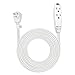 Aurum Cables 15-Feet 3 Outlet Extension Cord 16AWG Indoor/Outdoor Use White - UL Listed