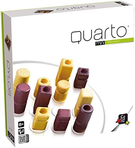 Quarto Mini | Travel-Friendly Strategy Game for Adults and Families | Ages 8+ | 2 Players | 15 Minutes