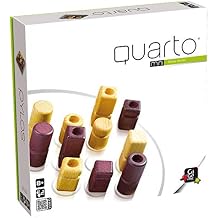 Quarto Mini | Mensa Select Winner | Travel-Friendly Version of The, Wooden Abstract Strategy Game for Kids & Adults | Family Game Night Favorite | Ages 8+ | 2 Players | 15 Min