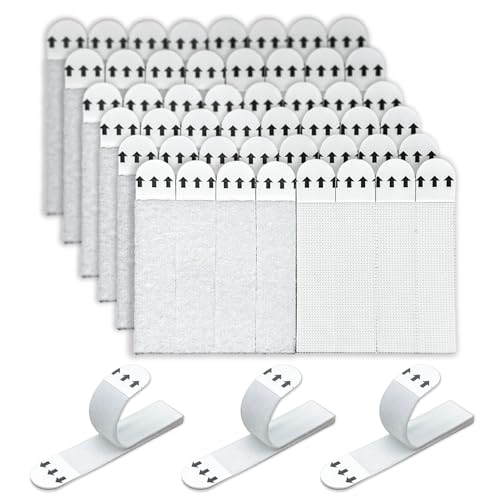 Aufhängestreifen für Bilder, 28 Paar (56 Stück), Bilder Aufhängen ohne Bohren, Einfach anzubringen für Bilderrahmen, Wanddeko & Spiegel – Ideal für Mietwohnungen, Wohnzimmer & Büro