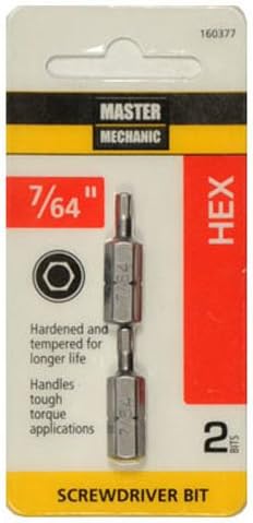 Master Mechanic 160378 1/8 -Inch Hex, 1 -Inch Insert Bit